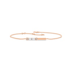 Letter P Morse Code Diamond Initial Bracelet