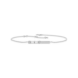 Buchstabe P Morsecode Diamant Initial Armband
