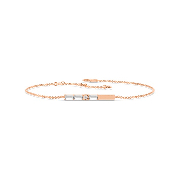 Letter Q Morse Code Diamond Initial Bracelet