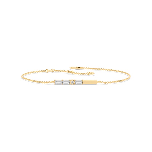 Letter Q Morse Code Diamond Initial Bracelet