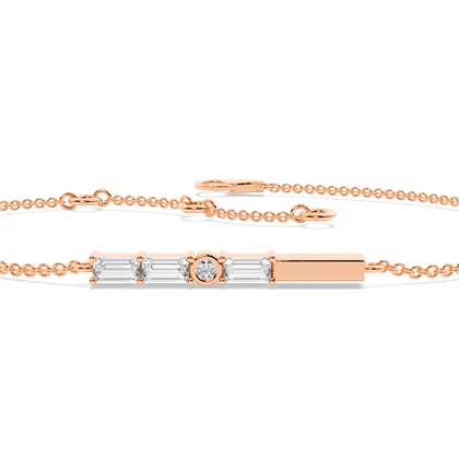 Buchstabe Q Morsecode Diamant Initial Armband