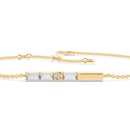 Buchstabe Q Morsecode Diamant Initial Armband