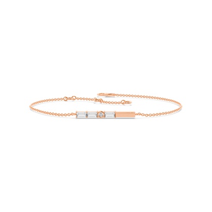 Letter Q Morse Code Diamond Initial Bracelet