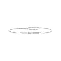 Buchstabe Q Morsecode Diamant Initial Armband
