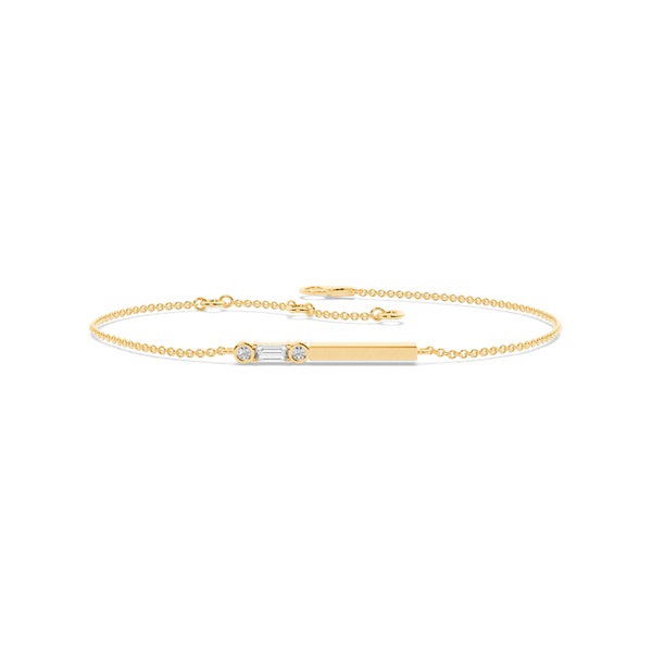 Letter R Morse Code Diamond Initial Bracelet