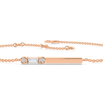 Buchstabe R Morsecode Diamant Initial Armband