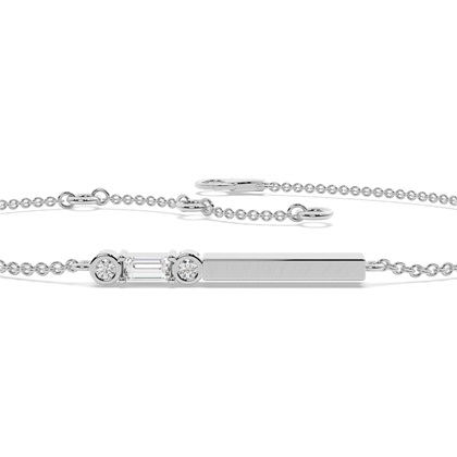 Buchstabe R Morsecode Diamant Initial Armband