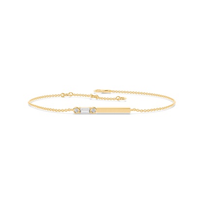 Letter R Morse Code Diamond Initial Bracelet