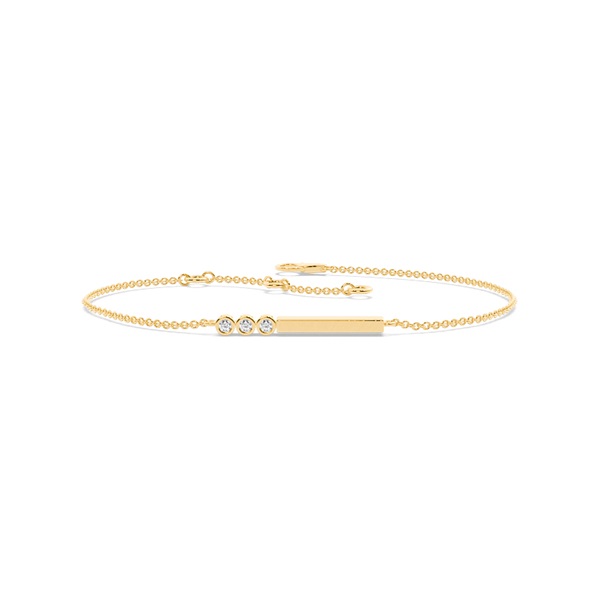 Letter S Morse Code Diamond Initial Bracelet