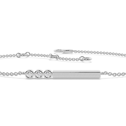 Buchstabe S Morsecode Diamant Initial Armband