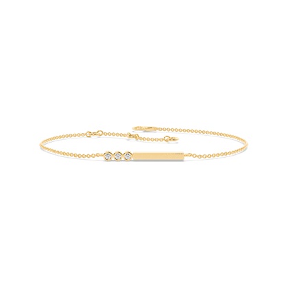 Baguette Yellow Gold Diamond Bracelets