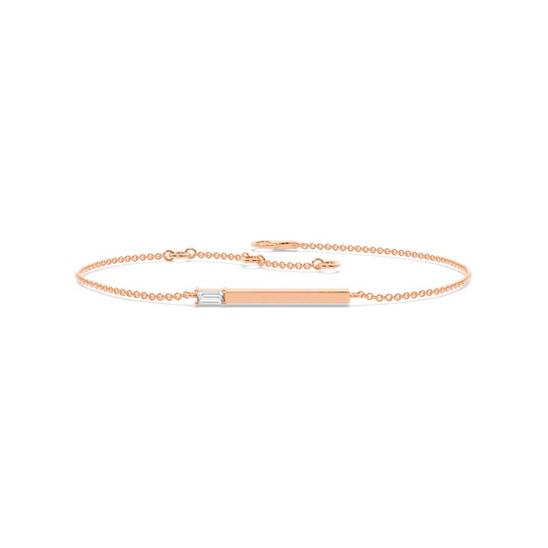 Letter T Morse Code Diamond Initial Bracelet
