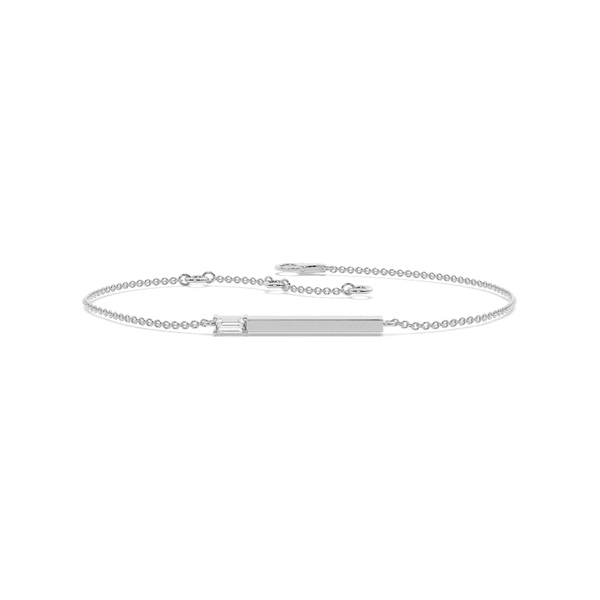 Letter T Morse Code Diamond Initial Bracelet