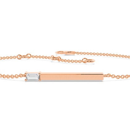 Buchstabe T Morsecode Diamant Initial Armband