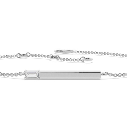 Buchstabe T Morsecode Diamant Initial Armband