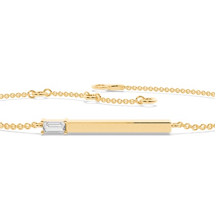 Buchstabe T Morsecode Diamant Initial Armband