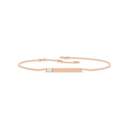 Letter T Morse Code Diamond Initial Bracelet