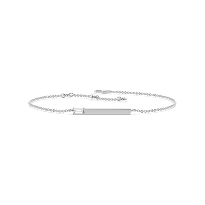 Letter T Morse Code Diamond Initial Bracelet