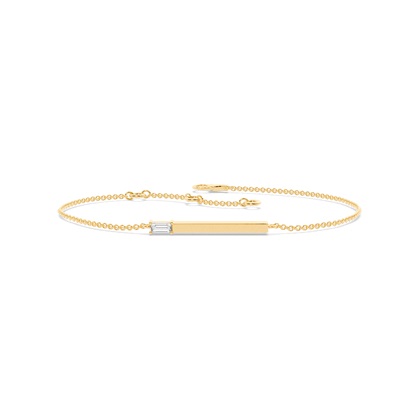 Baguette Yellow Gold Diamond Bracelets