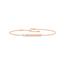 Letter T Morse Code Diamond Initial Bracelet