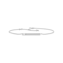 Buchstabe T Morsecode Diamant Initial Armband