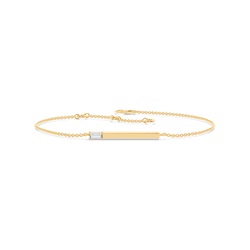 Letter T Morse Code Diamond Initial Bracelet