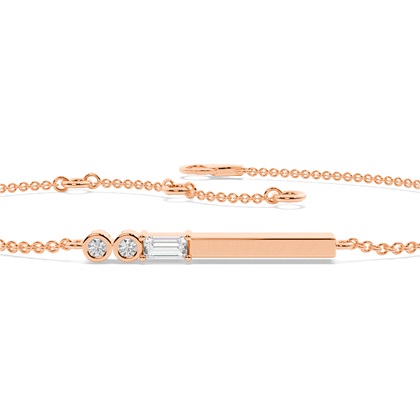 Buchstabe U Morsecode Diamant Initial Armband