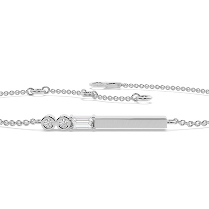 Buchstabe U Morsecode Diamant Initial Armband