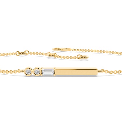 Buchstabe U Morsecode Diamant Initial Armband