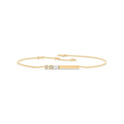 Buchstabe U Morsecode Diamant Initial Armband