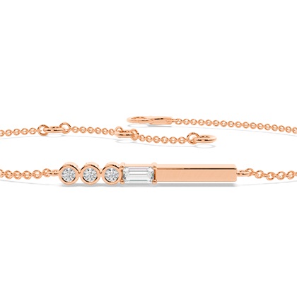 Buchstabe V Morsecode Diamant Initial Armband