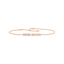 Buchstabe V Morsecode Diamant Initial Armband