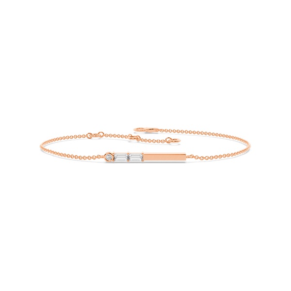 Letter W Morse Code Diamond Initial Bracelet