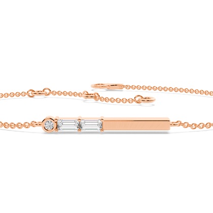 Buchstabe W Morsecode Diamant Initial Armband