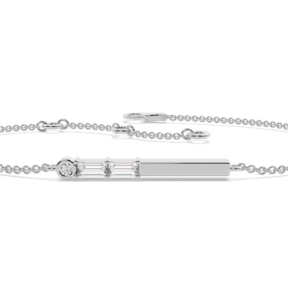 Buchstabe W Morsecode Diamant Initial Armband