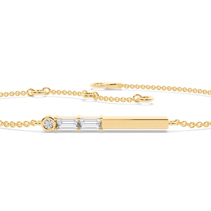 Buchstabe W Morsecode Diamant Initial Armband