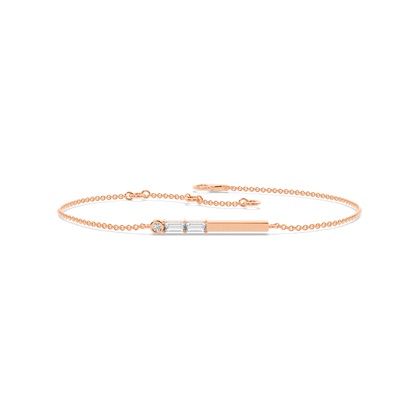 Letter W Morse Code Diamond Initial Bracelet