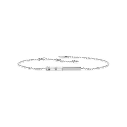 Letter W Morse Code Diamond Initial Bracelet