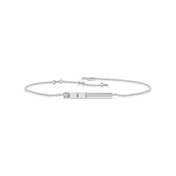 Buchstabe W Morsecode Diamant Initial Armband