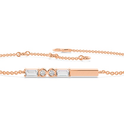 Buchstabe X Morsecode Diamant Initial Armband