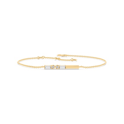 Letter X Morse Code Diamond Initial Bracelet