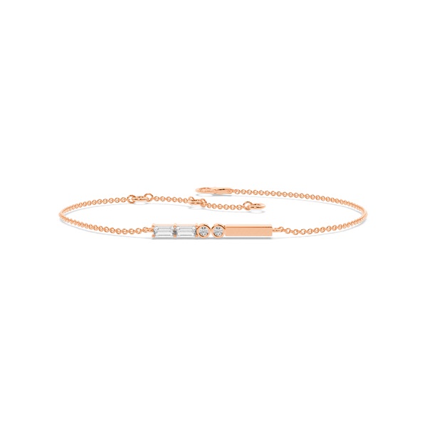 Letter Z Morse Code Diamond Initial Bracelet