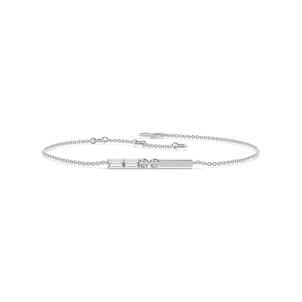 Letter Z Morse Code Diamond Initial Bracelet