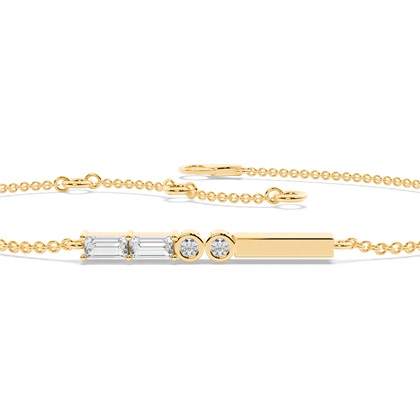 Buchstabe Z Morsecode Diamant Initial Armband