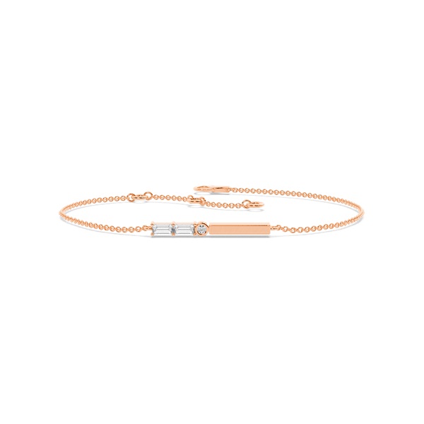 Letter G Morse Code Diamond Initial Bracelet