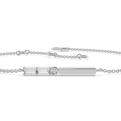 Buchstabe G Morsecode Diamant Initial Armband