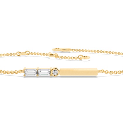 Buchstabe G Morsecode Diamant Initial Armband