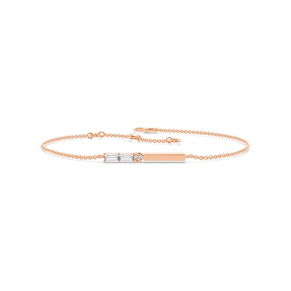 Letter G Morse Code Diamond Initial Bracelet