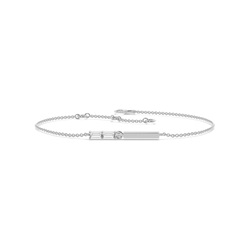 Buchstabe G Morsecode Diamant Initial Armband