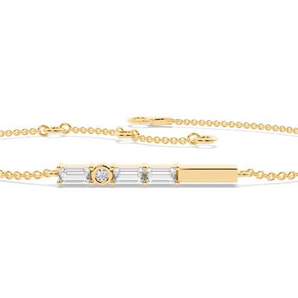 Buchstabe Y Morsecode Diamant Initial Armband